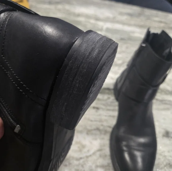 Ladies Ecco Sartorelle 25 Black Leather Ankle Boots - Picture 6 of 7